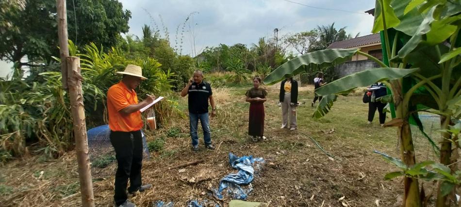 การตรวจนิเทศถังขยะเปียกลดโลกร้อนในชุมชน